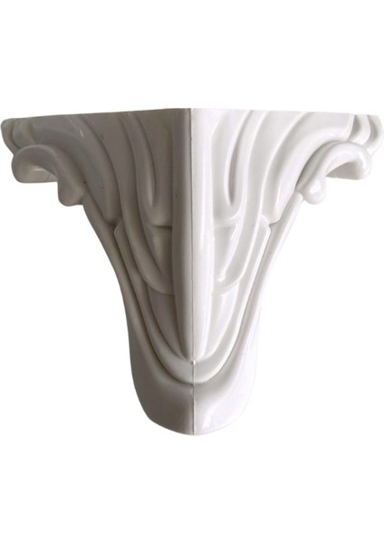 Lükens Desenli 12CM Plastik Ayak Mobilya Masa ve Dolap Ayağı(Beyaz 12CM)