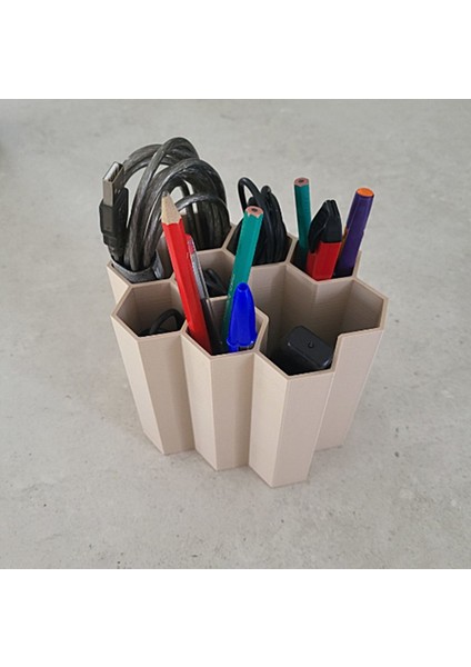 Hexagonal Masaüstü Organizer 10CM