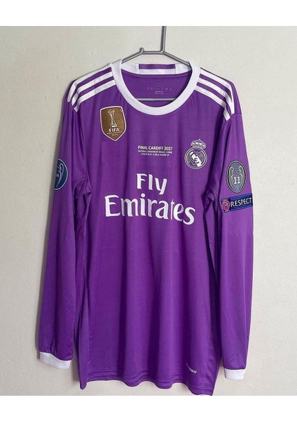 Real Madrid Ronaldo 2017 Mor Cardiff Şampiyonlar Ligi Finali Yetişkin Forması