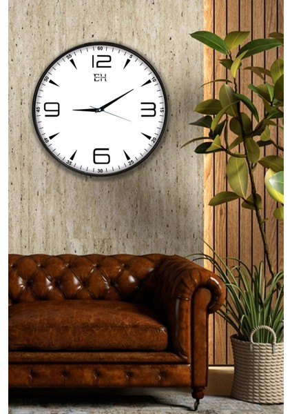 Modern Duvar Saati Siyah - 29 cm