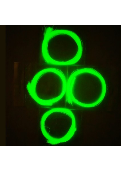 Fıstık Yeşili Fosforlu Karanlıkta Parlayan, Glow / Luminous In The Dark, Ultraviyole (Uv) Neon Işıkta Parlayan Poşet Çapari Simi