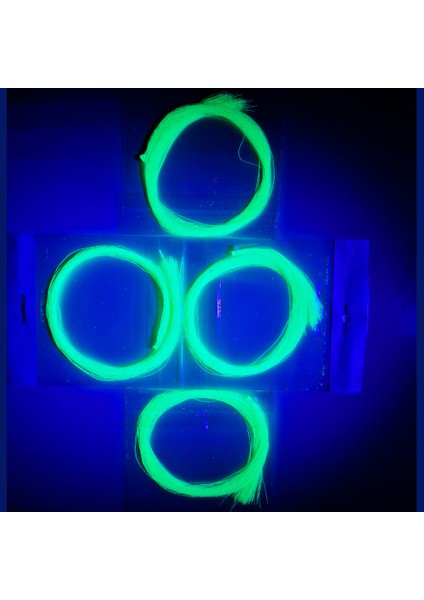 Fıstık Yeşili Fosforlu Karanlıkta Parlayan, Glow / Luminous In The Dark, Ultraviyole (Uv) Neon Işıkta Parlayan Poşet Çapari Simi