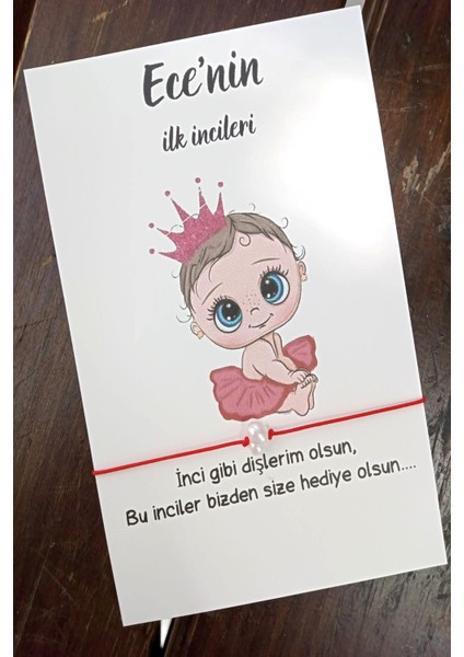 30 Adet Kişiye Özel Yazılı Şans Bilekliği - Diş Buğdayı Partisi - Doğum Günü Hediyesi - Bebek Hediye