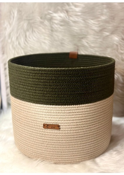 El Yapımı Haki-Bej Çok Amaçlı Düzenleyici Sepet Bej / Tek Ebat fiyatları