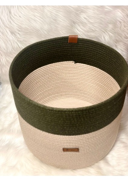 El Yapımı Haki-Bej Çok Amaçlı Düzenleyici Sepet Bej / Tek Ebat modelleri