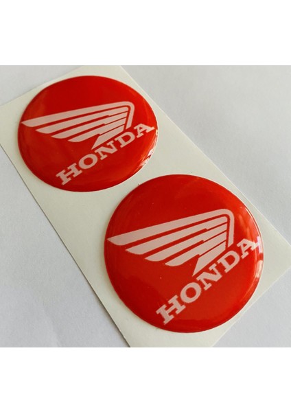 Honda Damla Etiket Amblem Kırmızı 5*5 cm