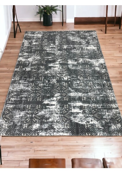 Laura Koleksiyonu 3.5m² 150x230cm Bej-Gri Renk Akrilik Iplik Saçaksız Makine Dokuma Halı