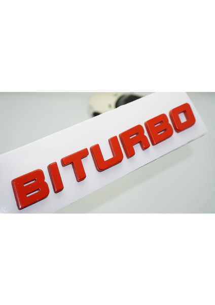 Biturbo Kırmızı Abs Bagaj Yazı Logo