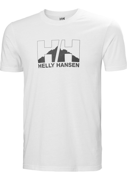 Helly Hansen Nord Graphıc T-Shırt Erkek Beyaz Giyim/Tshirt/ Hha.62978-Hha.004