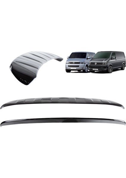 Vw t5 t6 bagaj üstü spoiler siyah boyalı plastik 2003+