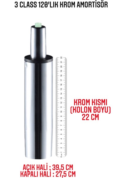 120'LIK Krom Amortisör Ofis Koltuğu Yedek Parçası