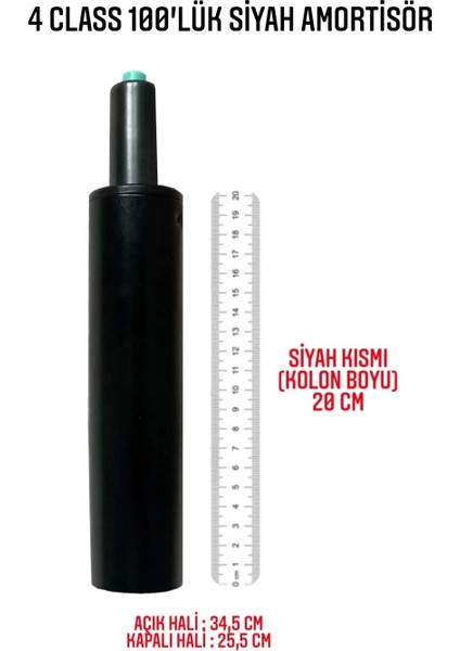 4 Class 100'LÜK Siyah Amortisör Ofis Koltuğu Yedek Parçası