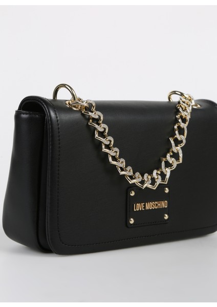 Love Moschino Siyah Kadın 10X15X12 cm Çapraz ÇANTAJC4125PP1ILN100A