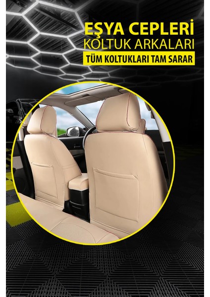 Kurra Store Ford Tourneo Connect Uyumlu Deri Oto Koltuk Araba Kılıfı.