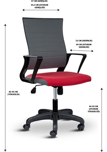 Rigel 55100 Çalışma Koltuğu Ofis Koltuğu Bilgisayar Koltuğu