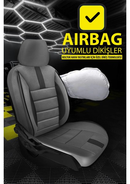 Jaguar Daimler Uyumlu Gri Oto Koltuk Araba Kılıfı.