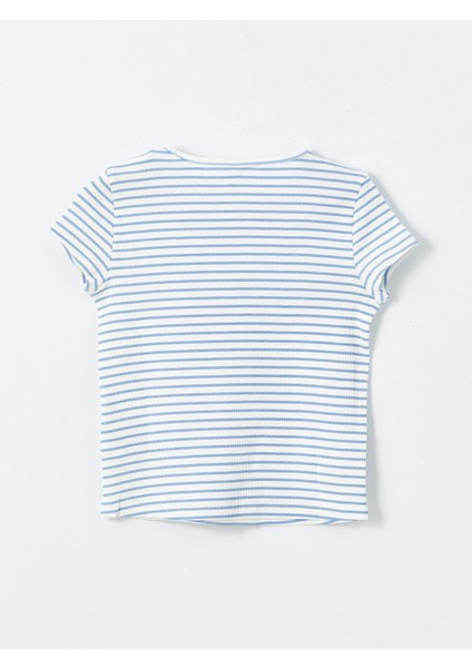 Lcw Baby Bisiklet Yaka Kısa Kollu Çizgili Kız Bebek Tişört fiyatları