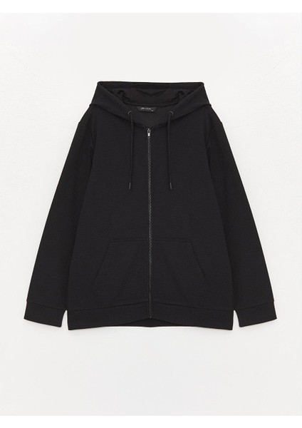 Lcw Casual Kapüşonlu Uzun Kollu Erkek Fermuarlı Sweatshirt