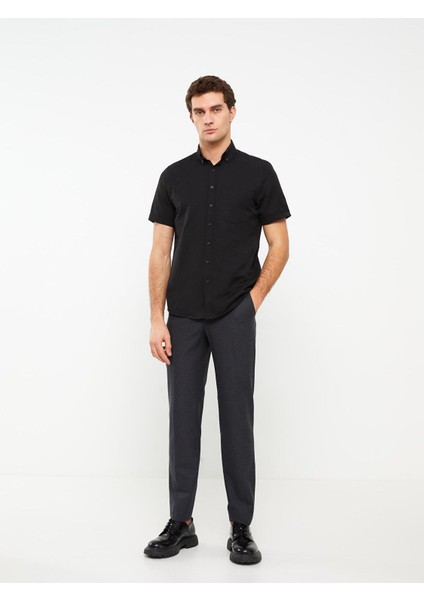 Lcwaıkıkı Basic Regular Fit Kısa Kollu Poplin Erkek Gömlek