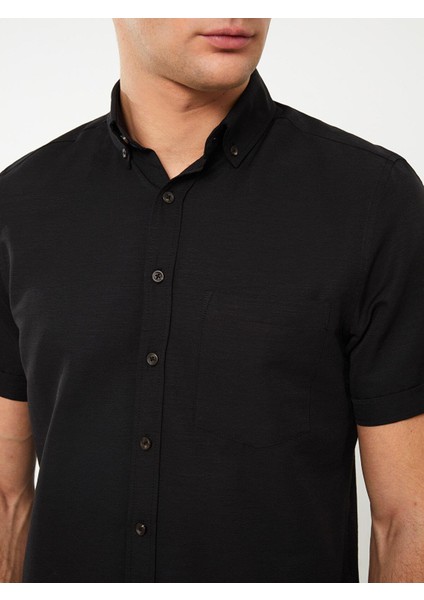 Lcwaıkıkı Basic Regular Fit Kısa Kollu Poplin Erkek Gömlek