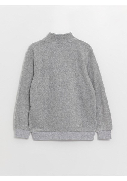 Lcw Kids Dik Yaka Nakışlı Uzun Kollu Polar Erkek Çocuk Sweatshirt modelleri