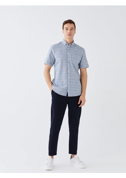 Lcwaıkıkı Classic Regular Fit Kısa Kollu Ekose Poplin Erkek Gömlek