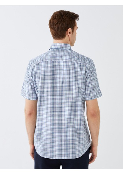 Lcwaıkıkı Classic Regular Fit Kısa Kollu Ekose Poplin Erkek Gömlek