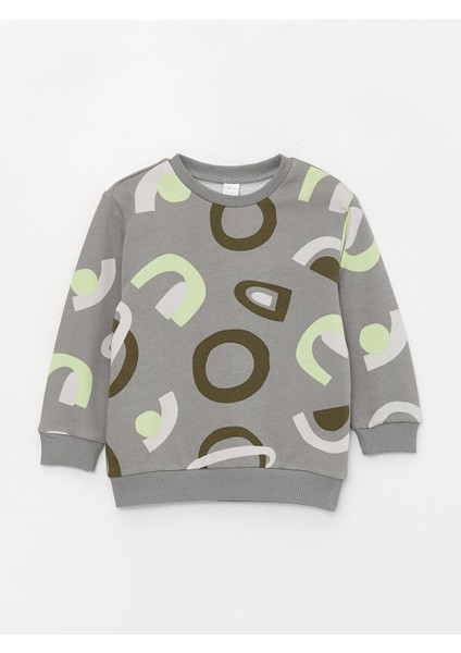 Lcw Baby Bisiklet Yaka Uzun Kollu Baskılı Erkek Bebek Sweatshirt