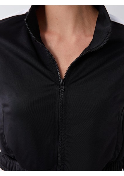 Xsıde Dik Yaka Renk Bloklu Uzun Kollu Kadın Fermuarlı Sweatshirt fırsatları