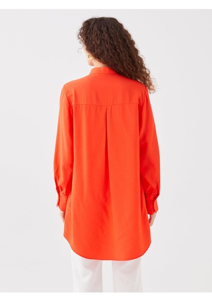 Lcwaıkıkı Classic Dik Yaka Düz Uzun Kollu Oversize Kadın Tunik