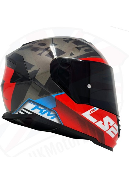 Storm 2 Sprinter Full Face Motosiklet Kaskı Siyah Vizörlü