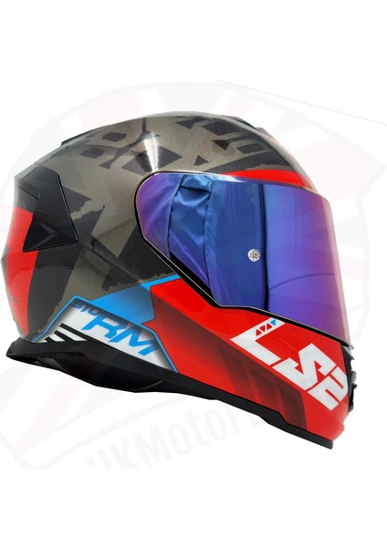 Storm 2 Sprinter Siyah Kırmızı Titanyum Gökkuşağı Vizör