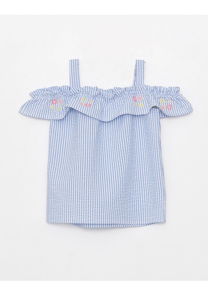 Lcw Baby Kayık Yaka Kısa Kollu Baskılı Kız Bebek Bluz