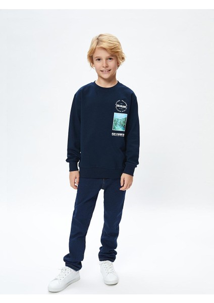 Lcw Kids Rahat Kalıp Bisiklet Yaka Baskılı Erkek Çocuk Sweatshirt fiyatları