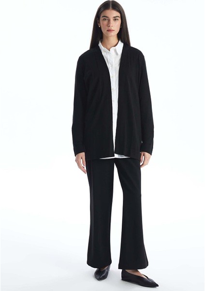 Lcw Modest Şal Yaka Düz Uzun Kollu Kadın Triko Hırka modelleri