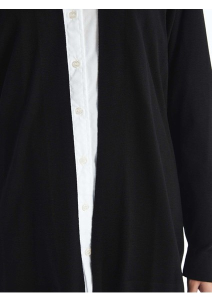 Lcw Modest Şal Yaka Düz Uzun Kollu Kadın Triko Hırka fırsatları