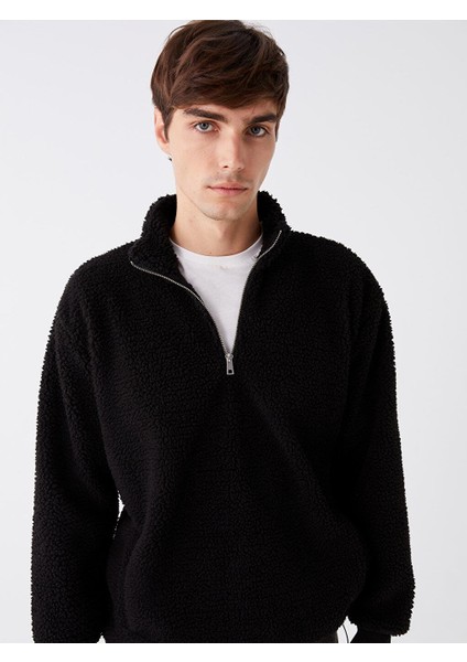 Lcw Casual Dik Yaka Uzun Kollu Pelüş Erkek Fermuarlı Sweatshirt fiyatları