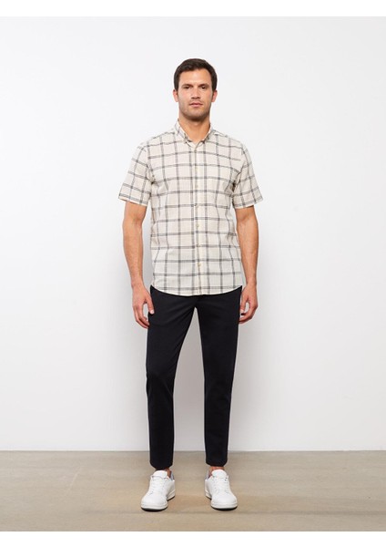 Lcwaıkıkı Classic Regular Fit Kısa Kollu Ekose Poplin Erkek Gömlek modelleri
