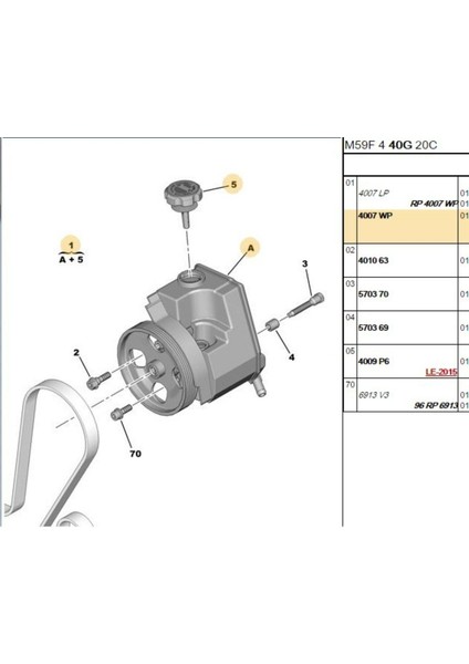 Direksiyon Pompa Deposu Partner 206 (BRS0200PG-TRL4000KK-2839342-4007WP) fiyatları