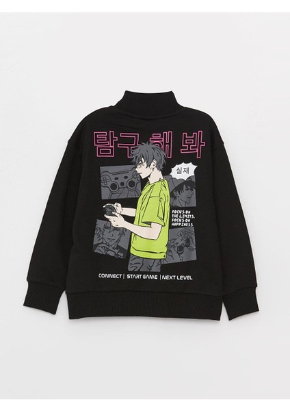 Lcw Kids Dik Yaka Baskılı Uzun Kollu Erkek Çocuk Sweatshirt