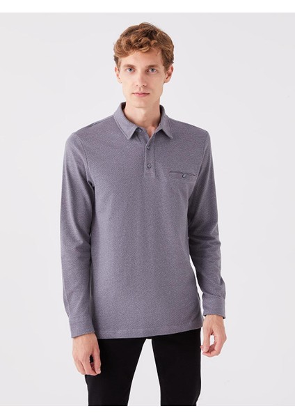 Lcwaıkıkı Classic Polo Yaka Uzun Kollu Erkek Sweatshirt