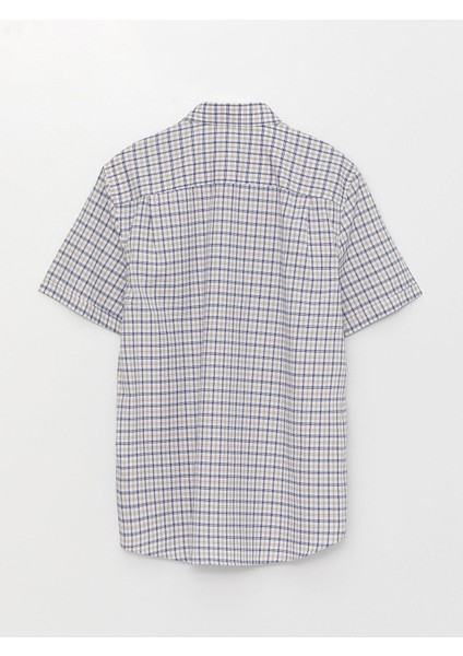 Lcwaıkıkı Classic Regular Fit Kısa Kollu Ekose Oxford Erkek Gömlek