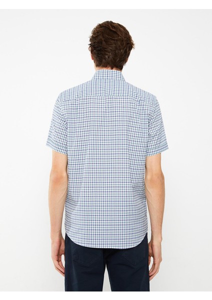 Lcwaıkıkı Classic Regular Fit Kısa Kollu Ekose Oxford Erkek Gömlek