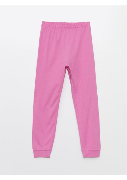Lcw Kids Bisiklet Yaka Baskılı Uzun Kollu Kız Çocuk Pijama Takımı modelleri