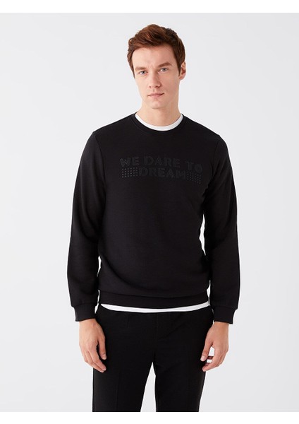 Lcwaıkıkı Classic Bisiklet Yaka Uzun Kollu Baskılı Erkek Sweatshirt fiyatları