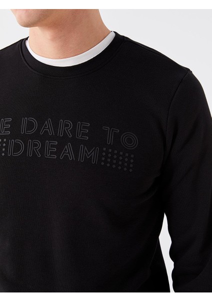 Lcwaıkıkı Classic Bisiklet Yaka Uzun Kollu Baskılı Erkek Sweatshirt fırsatları