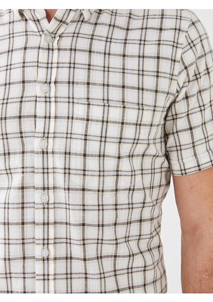 Lcwaıkıkı Classic Regular Fit Kısa Kollu Ekose Oxford Erkek Gömlek