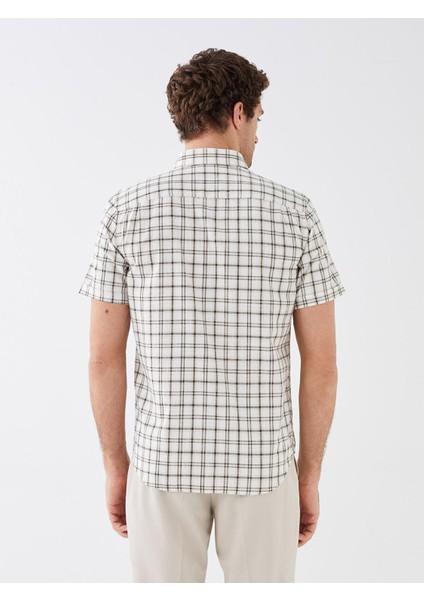 Lcwaıkıkı Classic Regular Fit Kısa Kollu Ekose Oxford Erkek Gömlek