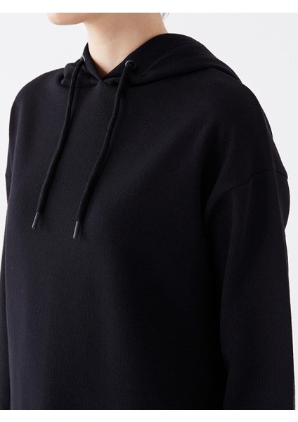 Lcw Modest Kapüşonlu Düz Uzun Kollu Kadın Sweatshirt Tunik