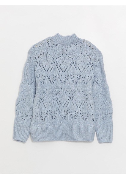 Lcwaıkıkı Maternity Yarım Balıkçı Yaka Ajurlu Uzun Kollu Hamile Triko Kazak fiyatları